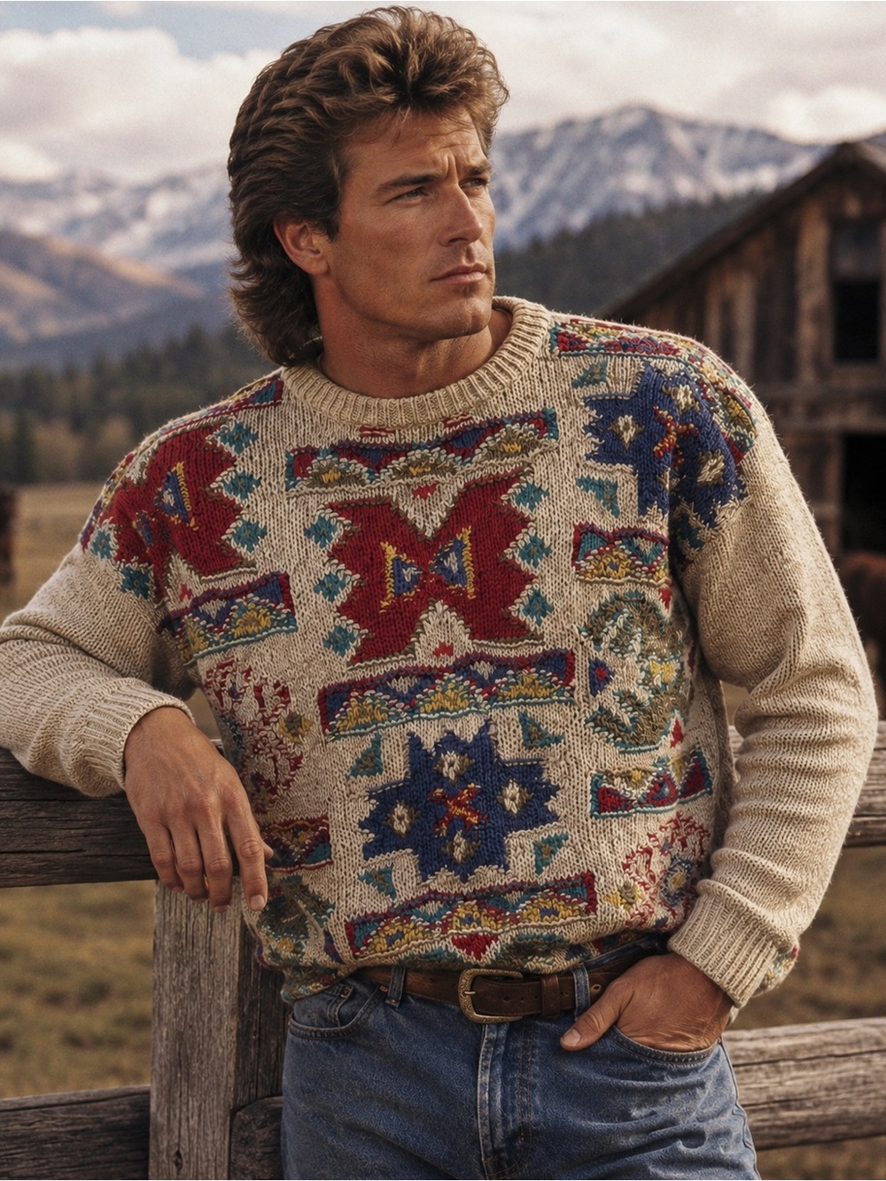 Vintage Jacobson’s Men’s Hand-Knit Sweater XL – NOS Deadstock